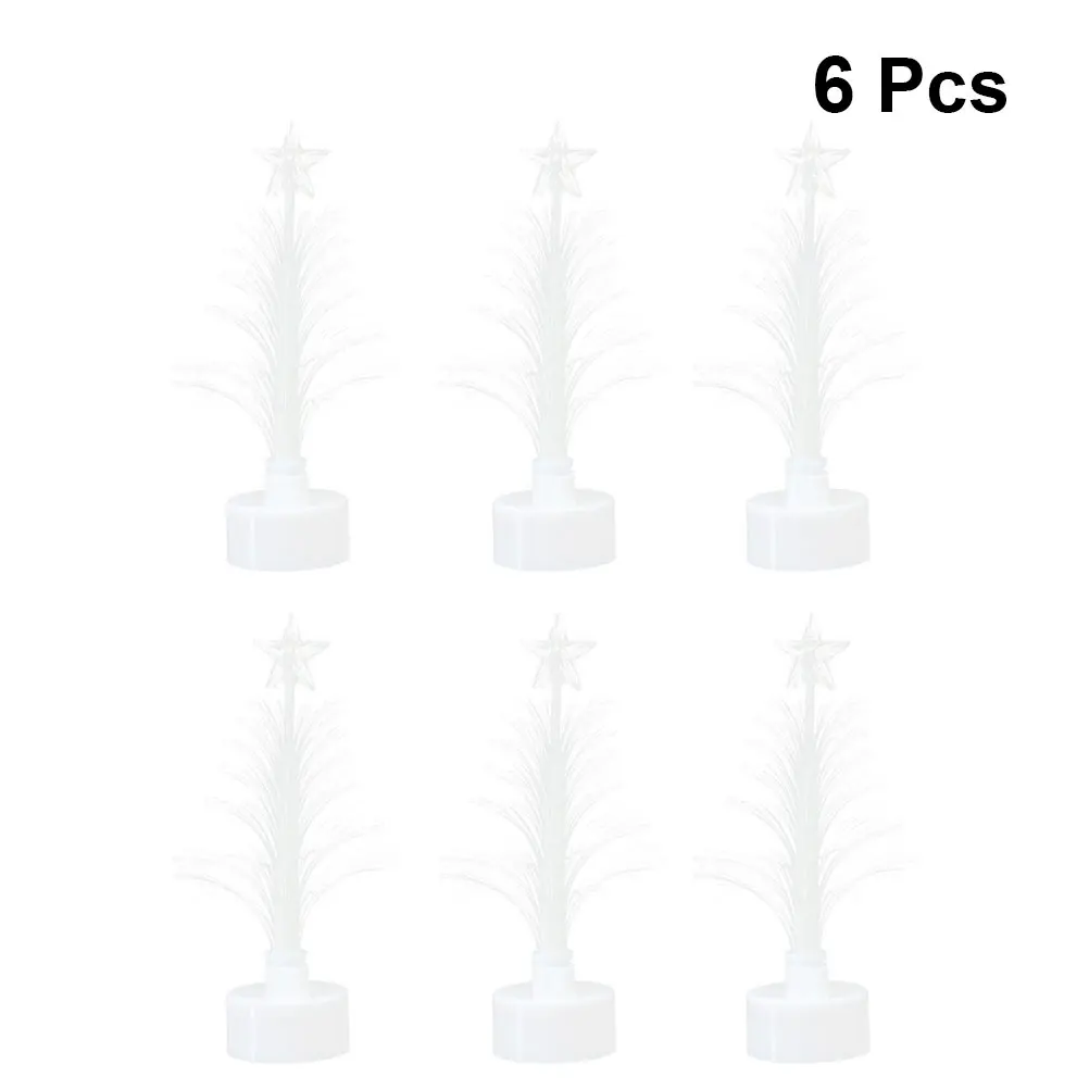 

6Pcs LED Glowing Christmas Tree Colorful Fiber Optic Light Home Party Decoration Bright Holiday Atmosphere Christmas Tree