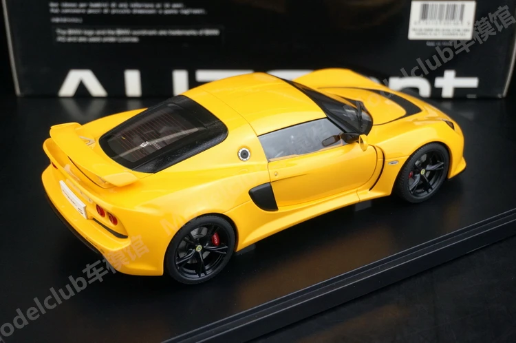 Autoart 1:18 Exige S 옐로우 합금 풀 오픈 시뮬레이션 한정판, 합금 금속 정적 자동차 모델 장난감