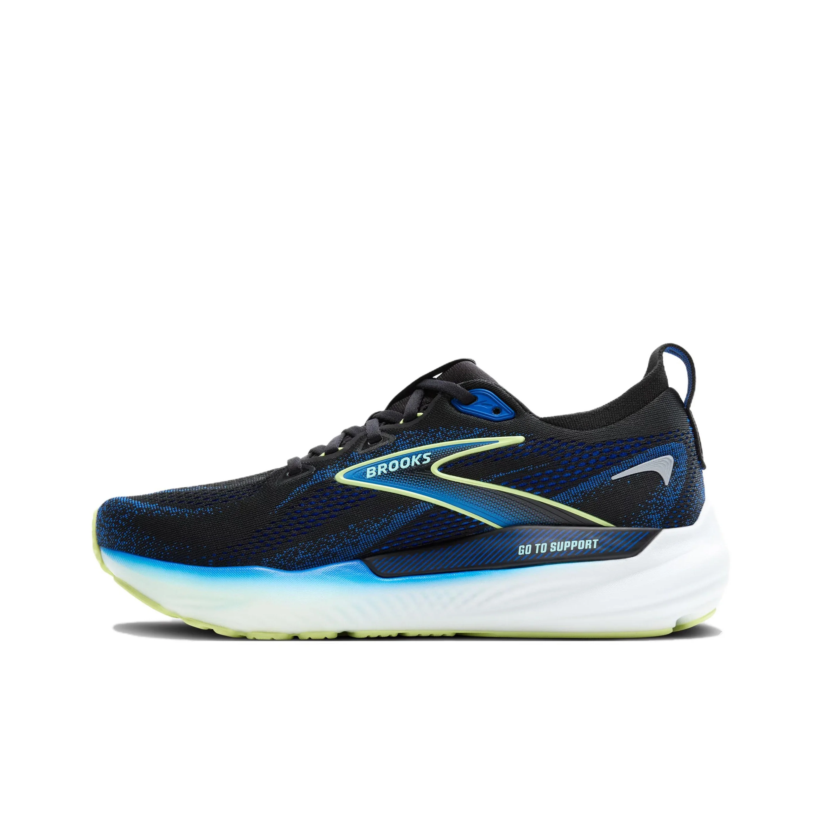 

Brooks Glycerin GTS 22 Support Low top Casual Long Distance Running Shoes Men's Black Blue 1104461D-002