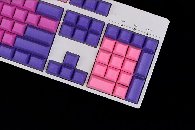 Purple Pink DSA Keycap Set PBT Blank for mx Keyboard 104 keys