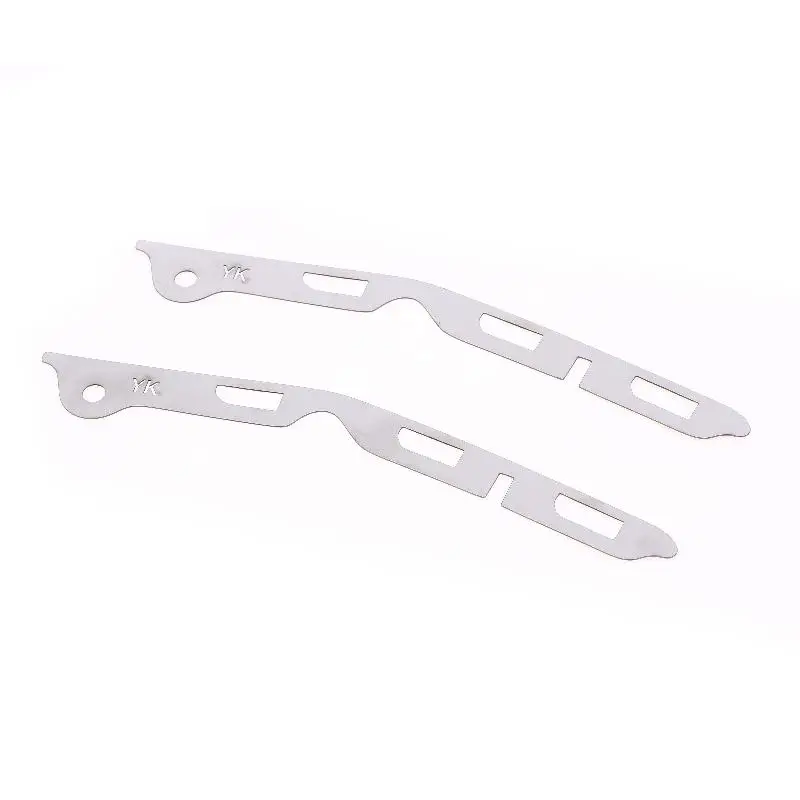 2Pcs Stainless Steel Bumper Repair Bracket Metal Fixing Plate For Car Front Bumper Mount Repair