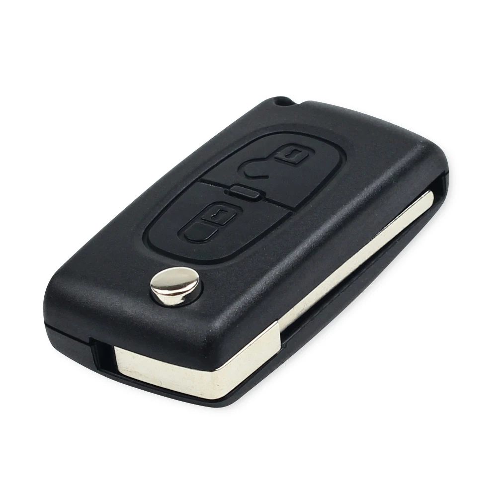 KEYYOU 2/3 Tasten Filp Fernbedienung Auto Schlüssel 433 MHz Für Citroen C1 C2 C3 C4 C5 Berlingo Picasso Für Peugeot 207 307 ID46 CE0536 CE0523 – Detail 4