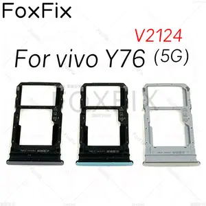 Bilashmart SIM Card Tray Vivo Y76 5G V2124 SIM Slot Holder Adapter Socket Replacement