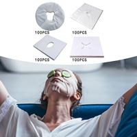 100Pcs Disposable Face Cradle Covers Face Rest Cover Household Headrest Cover for Massage Therapists Massage Chairs SPA Rooms