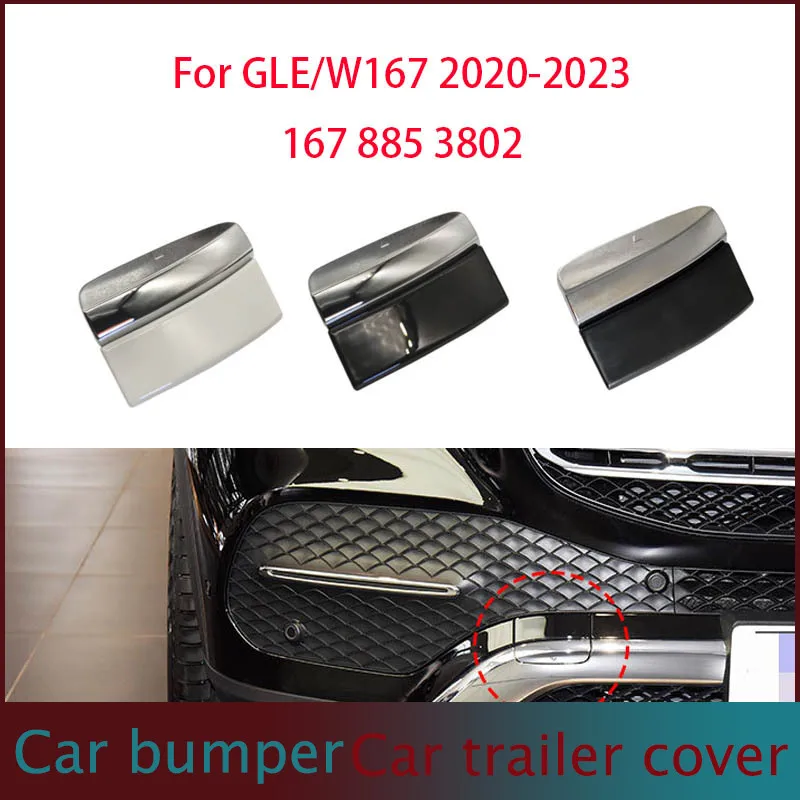 

Tow Hook Cover Cap Black For Mercedes W167 Car Front Bumper For Benz GLE Class 2020-2023 GLE320 GLE450 GLE350 1678853802