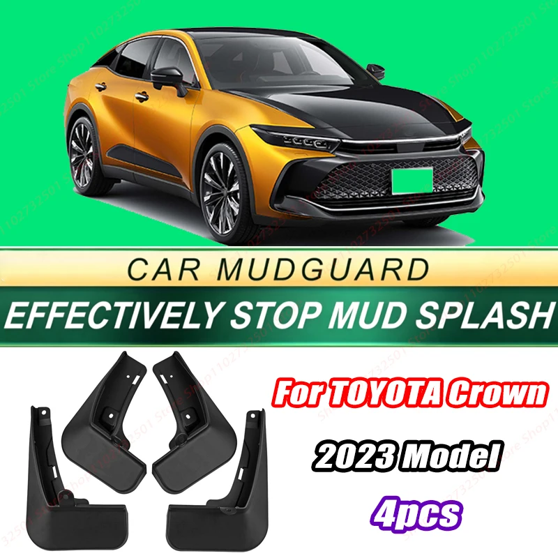 For TOYOTA Crown 2023 Model 4PCS Front Rear Mud Flaps Splash Guards Fender Mudguards Auto Accessories