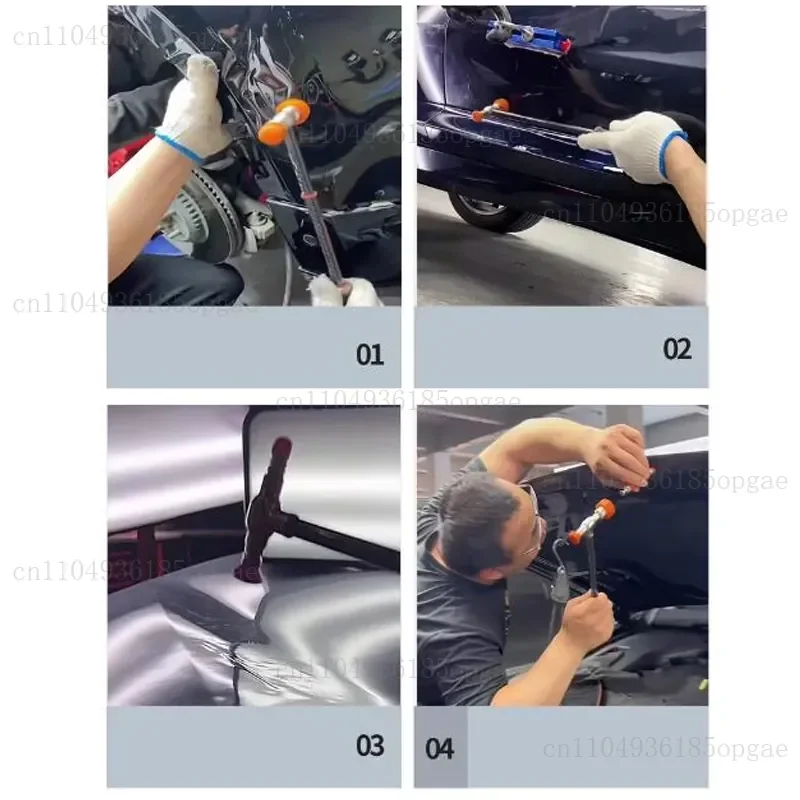 Car depression repair tool Carbon fiber leveling hammer Titanium alloy leveling pen Replaceable head tapping hammer concave