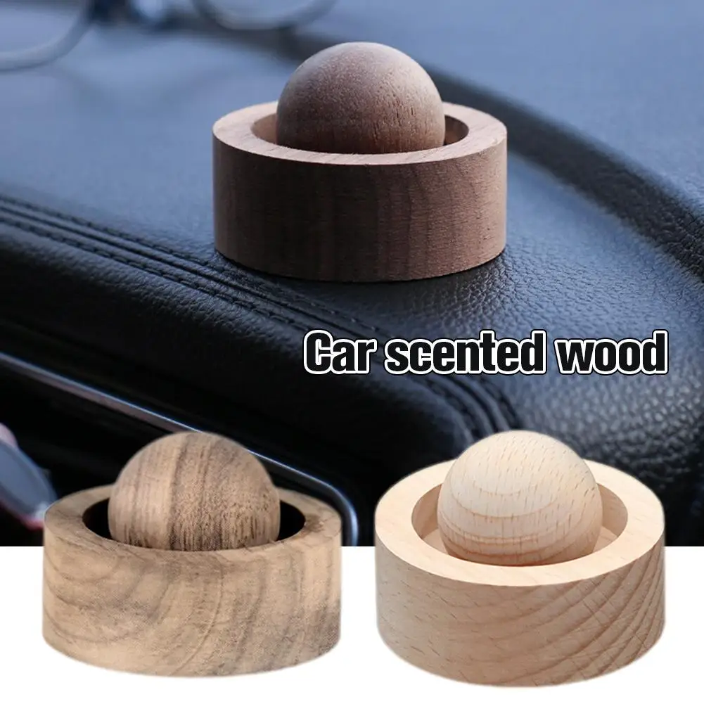 Car Wooden Essential Oil Diffusers-Spherical Design Natural Fragrance Dispersion Bedroom Decor Diffuser Car Home Room Fragrance