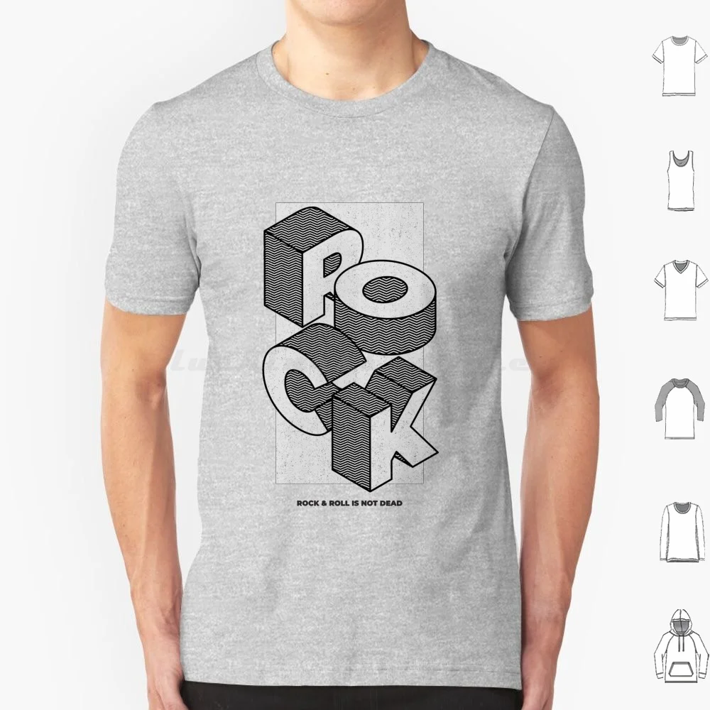 Rock T-Shirt T Shirt Cotton Men Women DIY Print Music Roll Dead N Roll