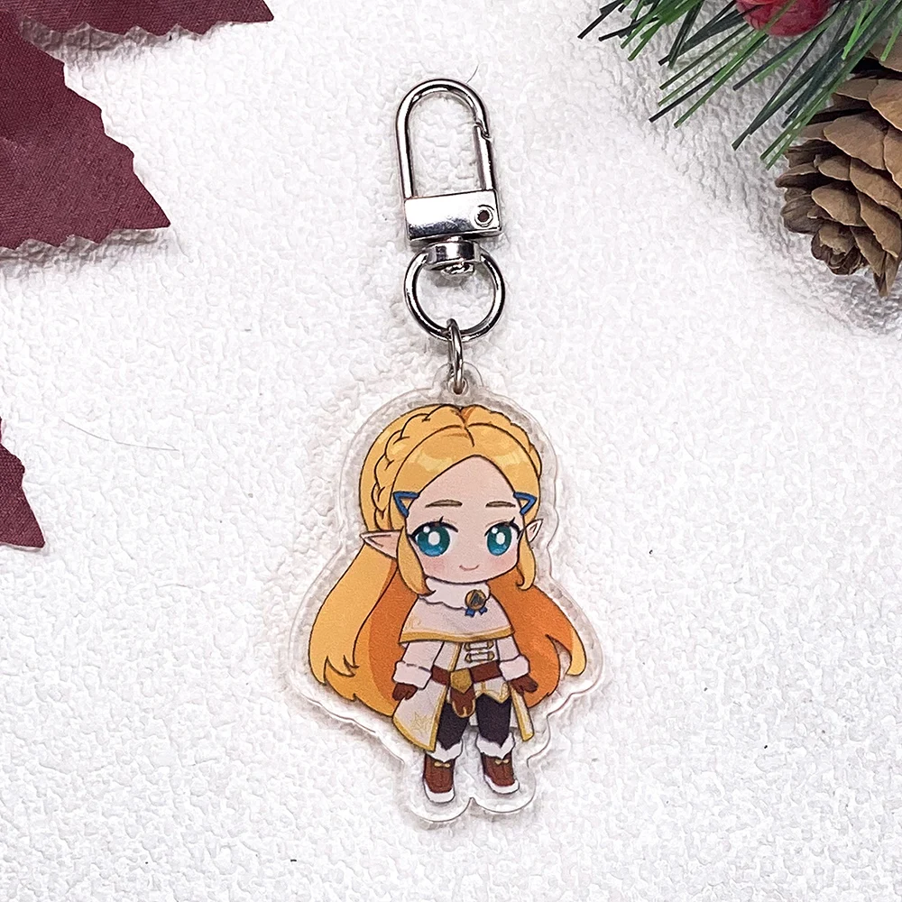 1/9Pcs Game The Legend of Zelda Cartoon Keychain Accessories Acrylic Charms Pendant For Bag Funny Key Holder Backpack Decoration