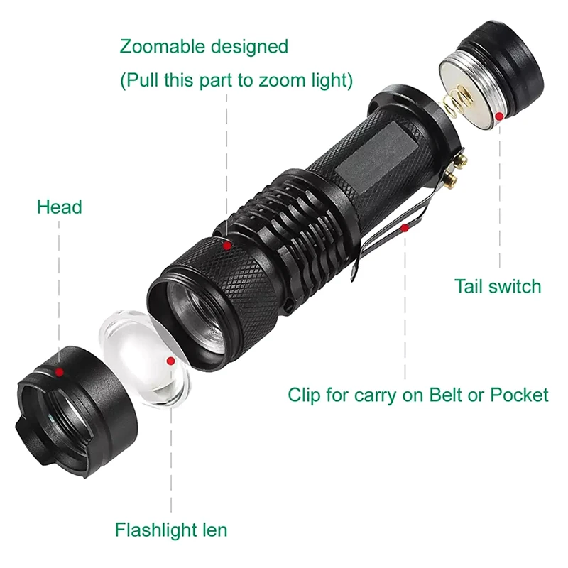 TOPHUNT SK68 MINI 3W 850nm 940nm Infrared Illuminator IR  Torch AA Battery Tactical LED Torch Waterproof Zoom Outdoor Flashlight