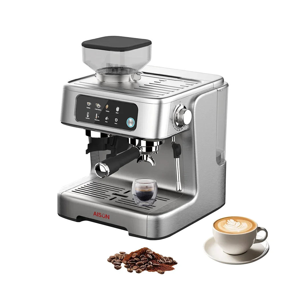 Thuis Draagbare Espressomachine Semi-Automatische Cafémachine Cappuccino Met Digitale Knop