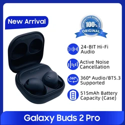 Samsung-Galaxy Buds 2 proイヤホン,アクティブノイズキャンセリング,Bluetooth,ワイヤレス,Hifi,オリジナル,Galaxy s24