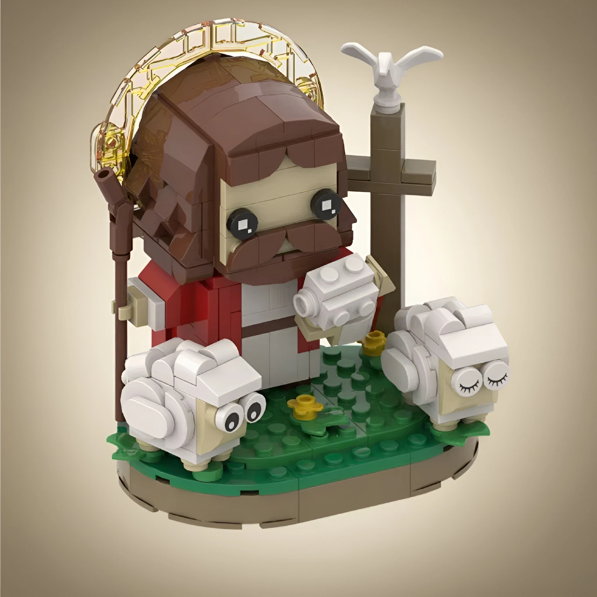 

280PCS MOC Classic Shepherd Jesus Building Blocks Crucifixion Godfather Toy Ideas God's Faith Model Educational Toy Holiday Gift