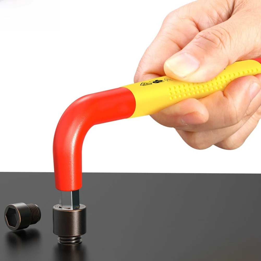 VDE Certified Insulated Tools Hand Tool Set Alloy Steel Wrenches Yellow Insulated Hex Key High Hardness Alloy Steel