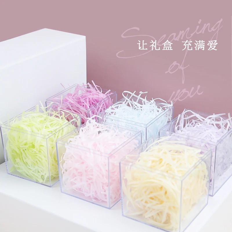 100g Colorful Lafite Shredded Paper Paper Scraps Birthday Gift Box Filling Material Wedding Party DIY Packaging Decoration