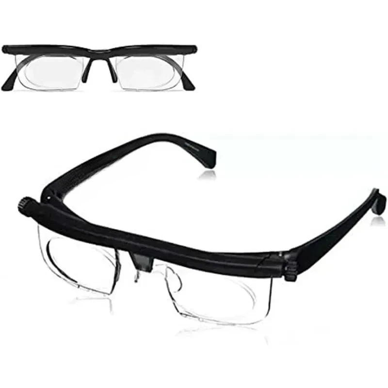 Adjustable Strength Lens Eyewear Variable Focus Distance Vision Zoom Glasses Protective
