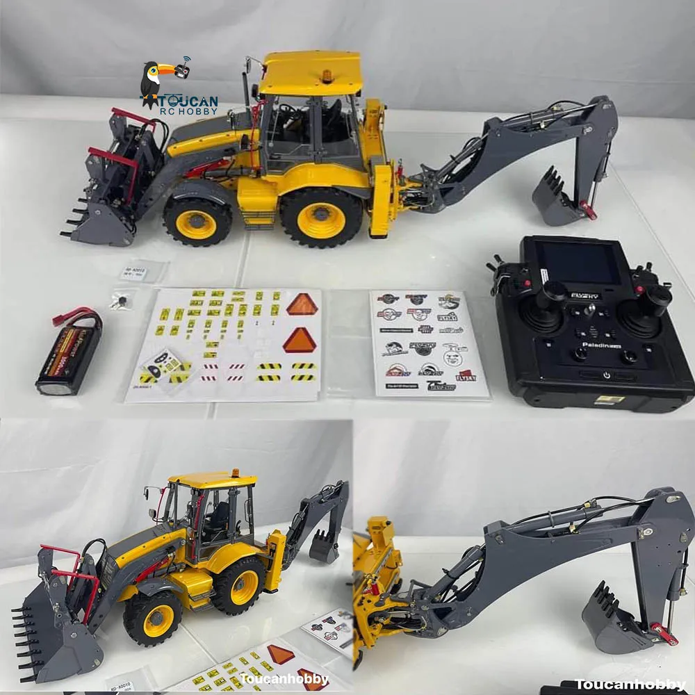 LESU 1/14 Aoue BL71 Backhoe Loader Metal Radio Control Construction Vehicle RC Wheeled Forklift PL18EV LITE Excavator