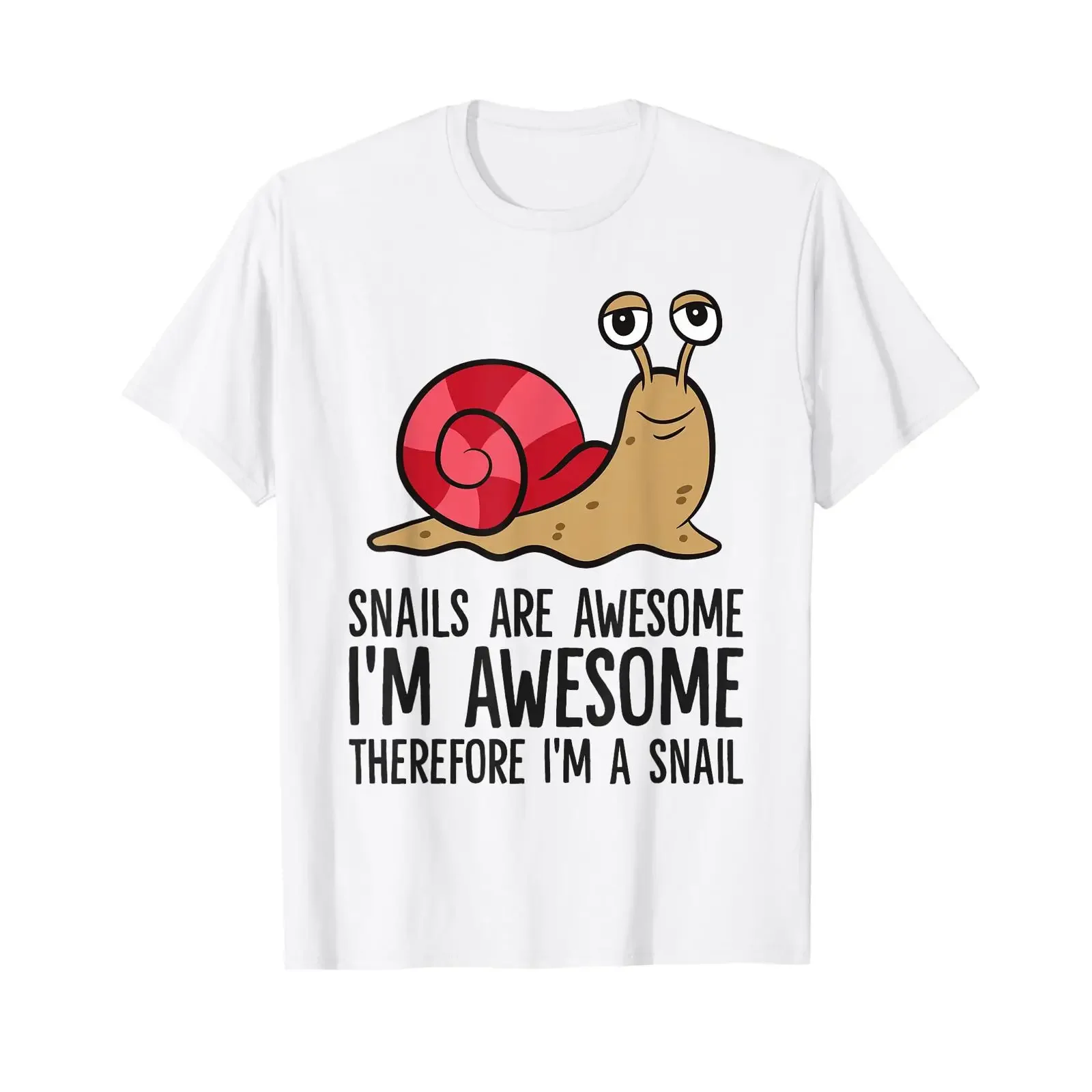 Snails are Awesome I'm Therefore a Snail T Shirt vintage Washed streetwear designer clothes Soft homme graphic Stylish