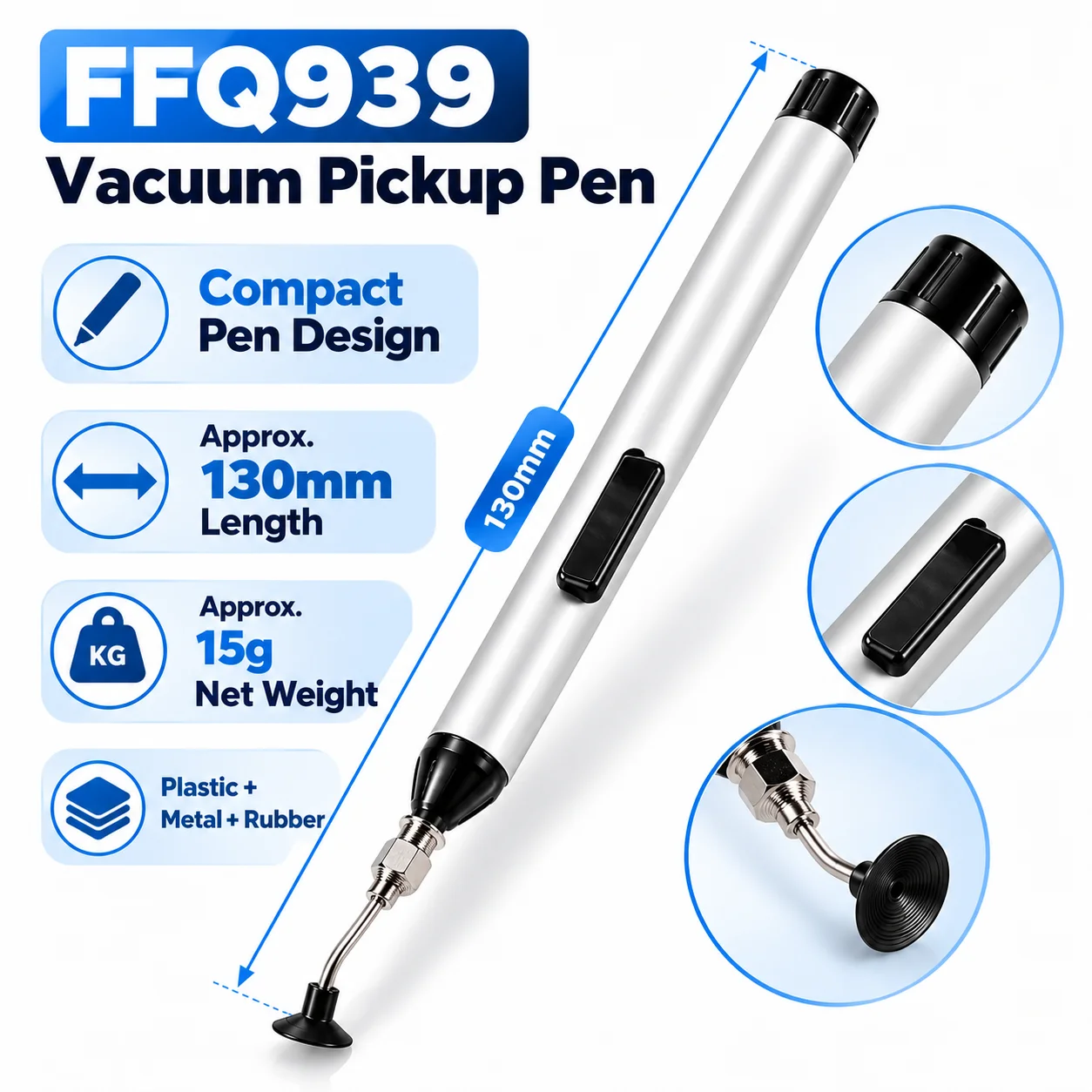 Neuer antistatischer IC-Pick-Vakuum-Saugstift FFQ939 für BGA-SMD-Arbeiten und Reballing-Hilfsmittel – Detail 2