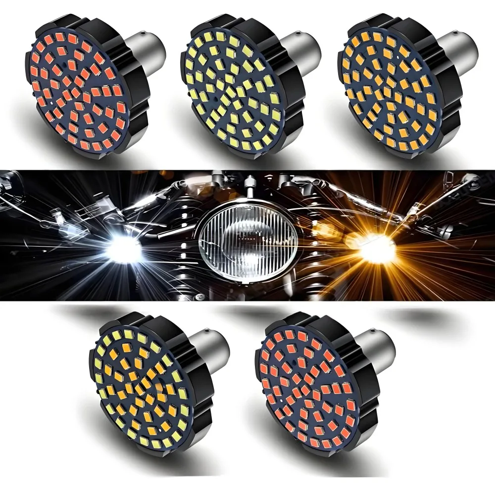 2' Bullet 1156 1157 Front Turn Signal Light LED Running Light Compatible for Motorcycle
