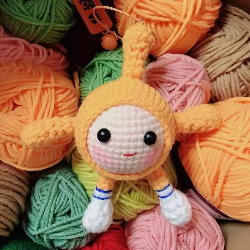 

50g 4 Strands Milk Cotton Wool Ball Thread Medium Thick Doll Throw Pillow Hat Scarf Crochet Hook Shoe DIY Knitting Material Bag