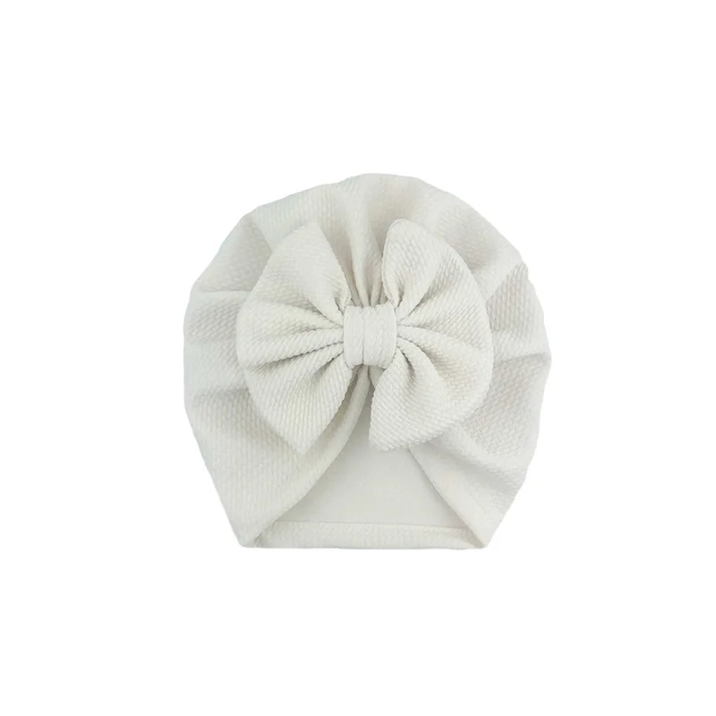 Cute Big Bowknot Baby Girls Hat Newborn Solid Color Baby Hat Turban Knot Head Wraps Baby Kids Bonnet Beanie Photography Props