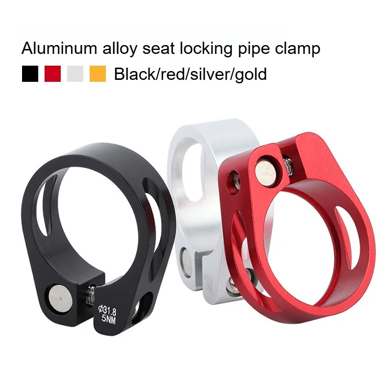MEROCA Bicycle Seatpost Clamp 31.8/34.9mm Seat Tube Clamp Road Mountain Bike Seat Tube Clip Aluminum Alloy Bike Seat Clamps image 2