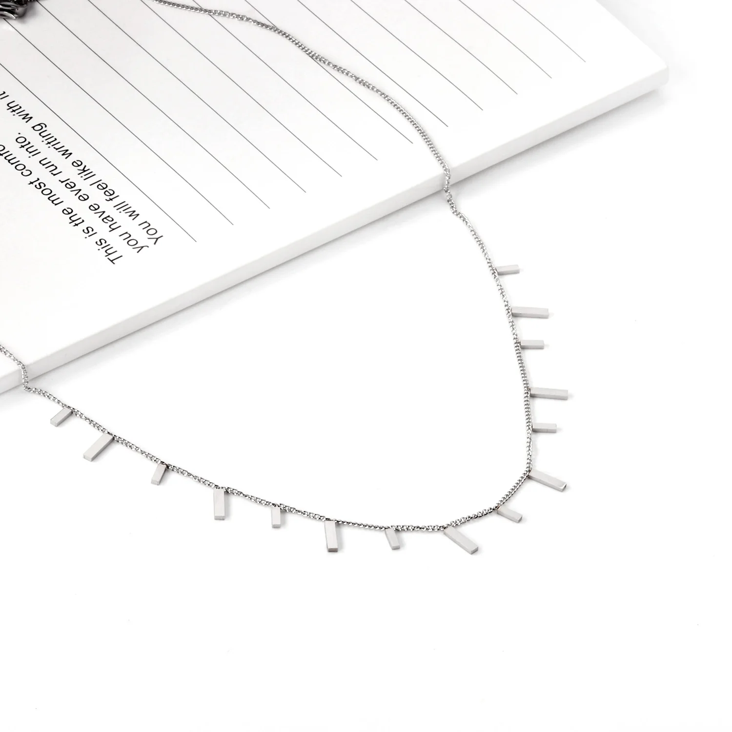 LUXUKISSKIDS Vintage Necklace For Woman Simple Stars Heart Round Tassel Silver Color Clavicle Colier Summer Beach Choker No Fade