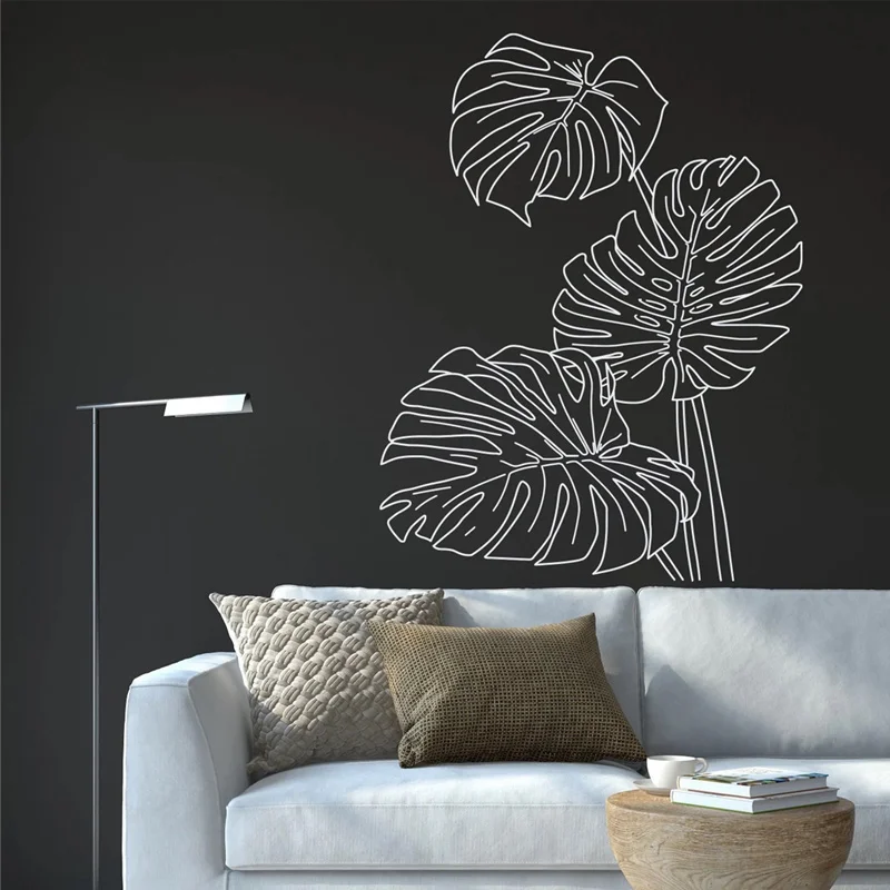 Monstera Tropical Jungle Leaves Wall Decal Palm Vinyl Home Decor Living Room Nursery Bedroom Modern Art Sticker Wallpaper G145