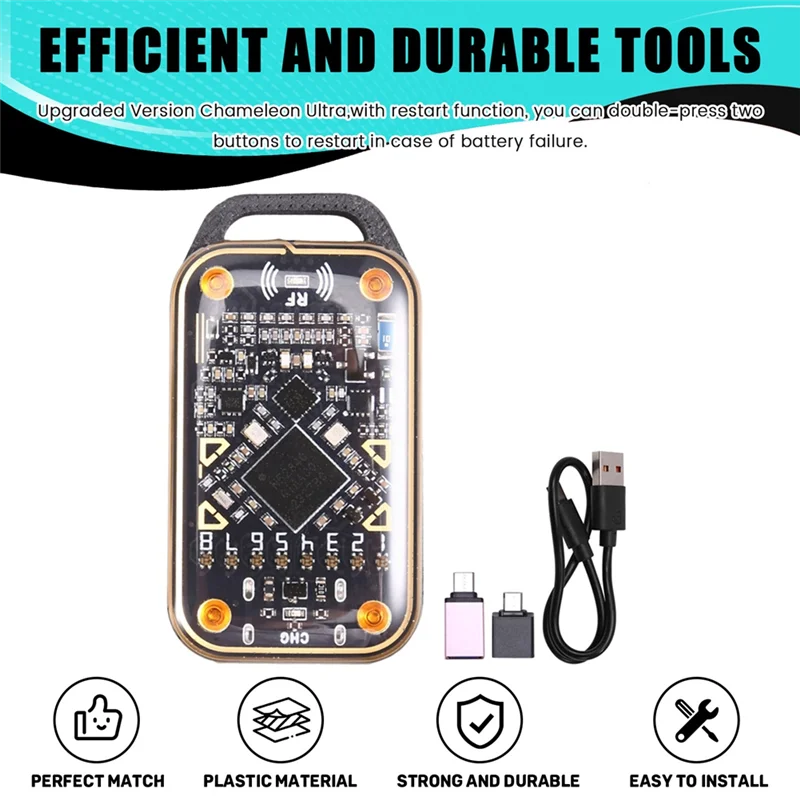 Chameleon Ultra Upgrade Smart Card Emulator+2XT5577/UID Keychain RFID Smart Chip Reader 125K 13.56M Card NFC Duplicator