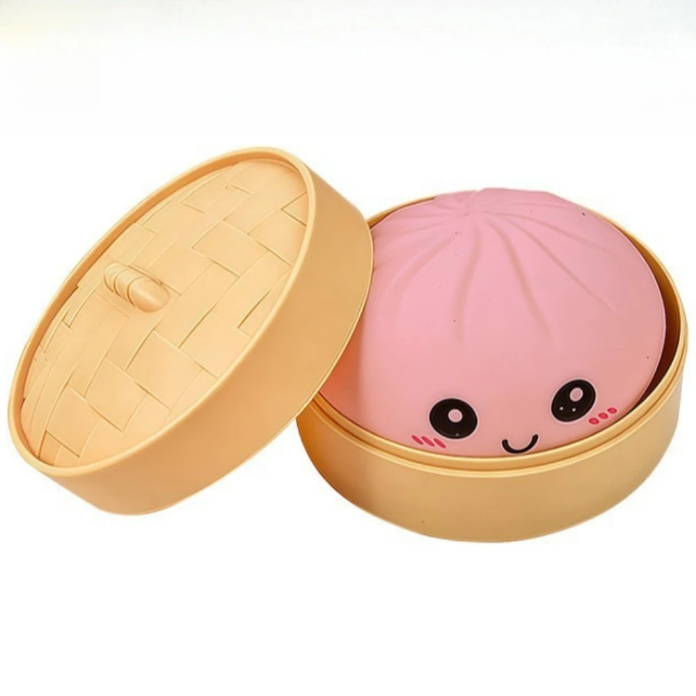 Gesimuleerde kleurrijke dumpling squishy speelgoedjes, langzaam rijzende stressbal, zacht knijpbaar decompressiespeelgoed voor volwassenen & kinderen