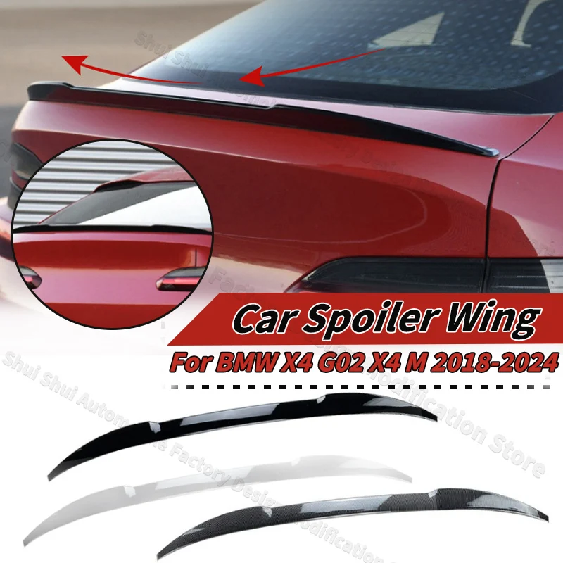 

For BMW X4 G02 X4 M 2018-2024 Car Trunk Rear Spoiler Lip Splitter Diffuser Wing Lid Modification Guard Board Kits Tuning Parts