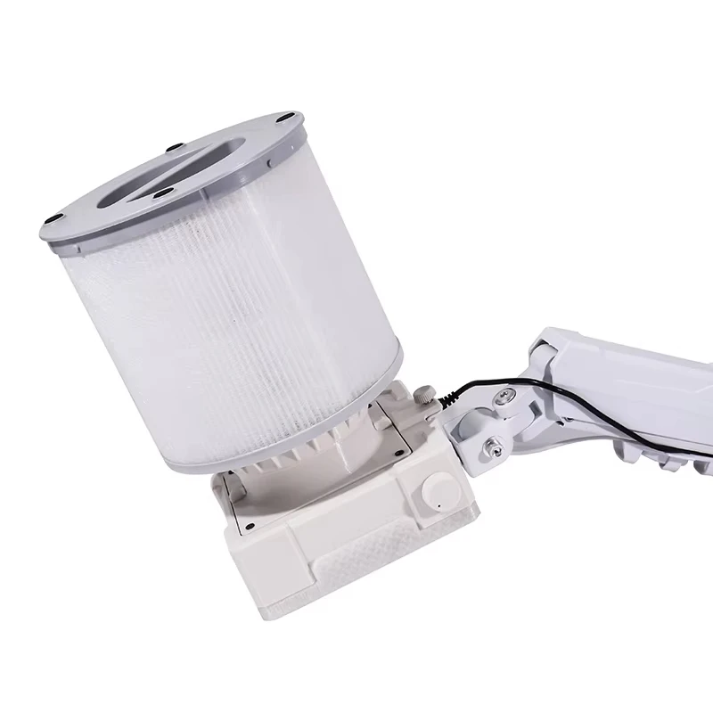 Portable Nail Art Vacuum Cleaner Extractor Fan with Light Desktop Air Purification Dust Collector for Manicure Nail Art Salons