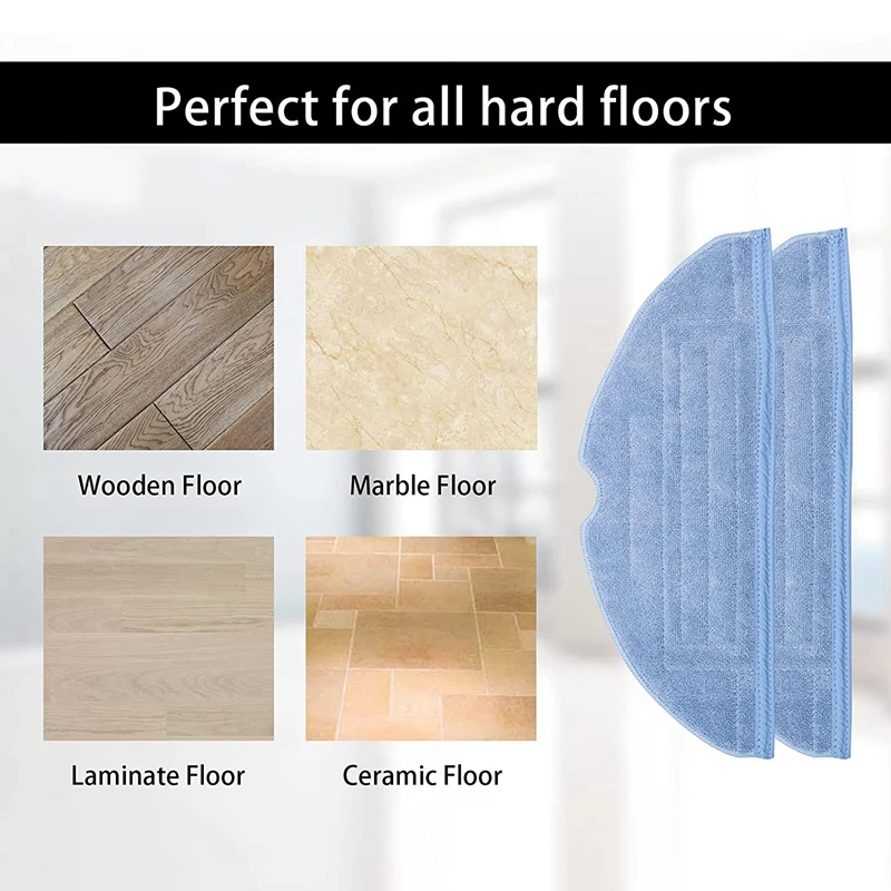 10 pezzi di ricambio per cuscinetti in tessuto per mocio per Xiaomi Roborock S7 T7S T7 Plus parti per aspirapolvere Pad morbido in microfibra