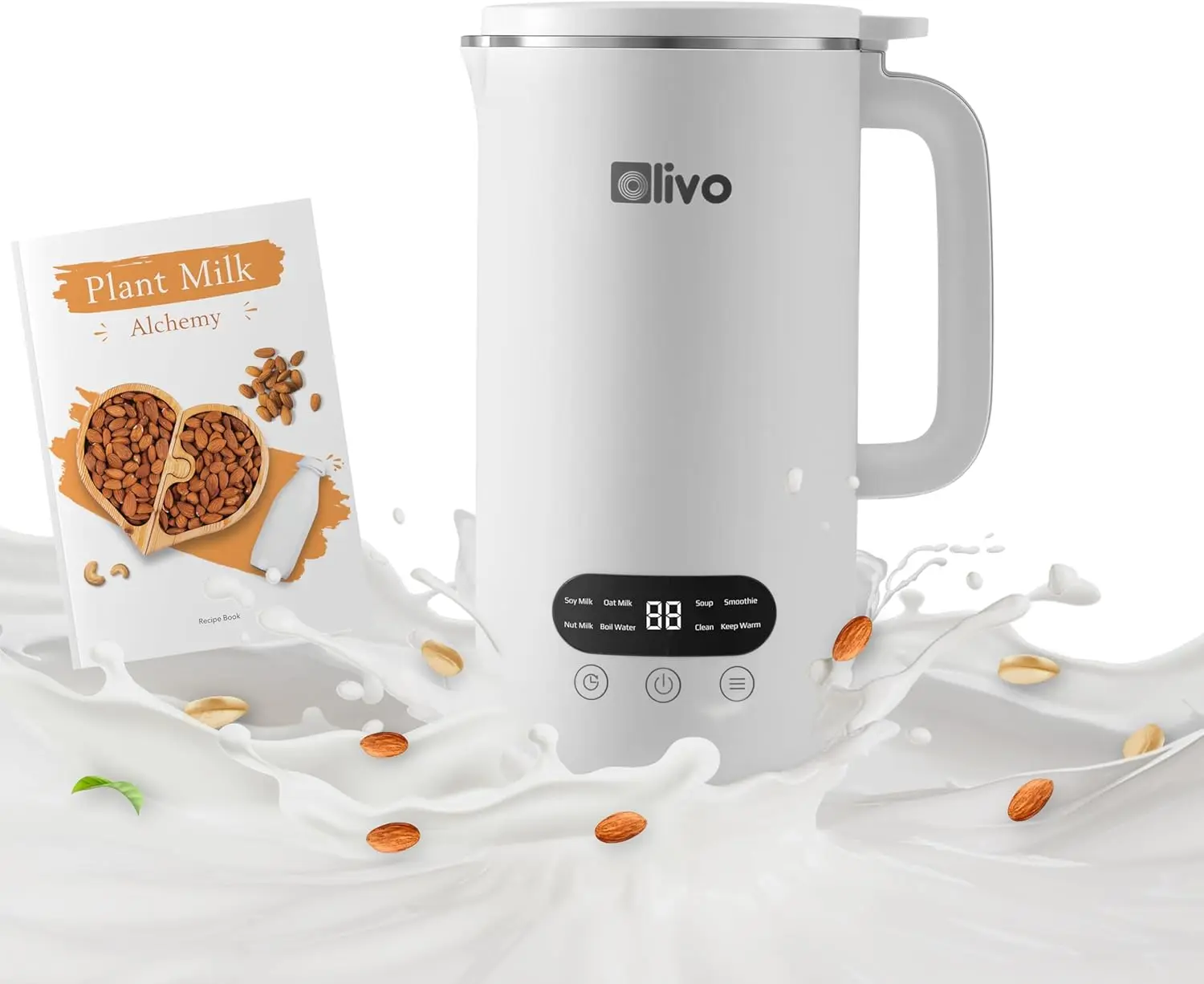 Automatic Nut Milk Maker - Almond, Cashew, Soy & Oat Milk Maker - Blender - Soup Maker, 9 Functions