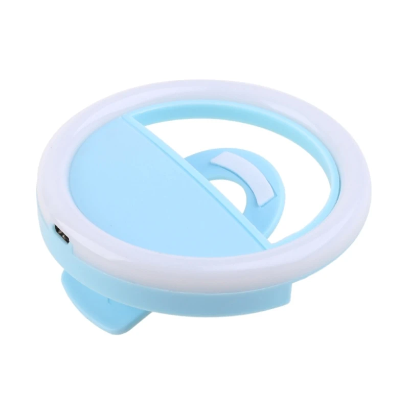 2024 New Mini USB Rechargeable Clip-on Selfie Ring Light Portable Oternal Enhancing Lamp for Live Stream/YouTube/TikTok