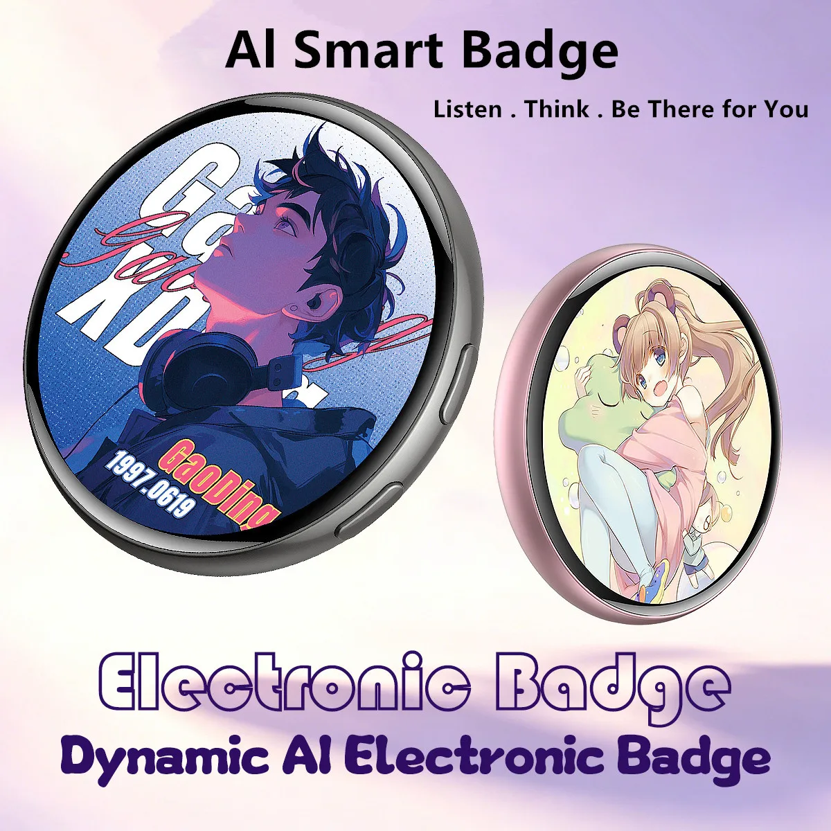 Japanese Electronics Gadgets - Badge numérique IA avec écran HD,