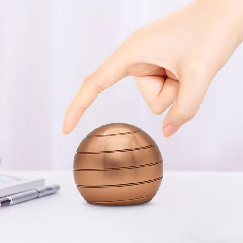 Desktop Gyroscopes Decompressing Sphere Spinning Tops Office Desk Rotating Fidget Fun Toys Optical Illusion Finger  Adults Gifts