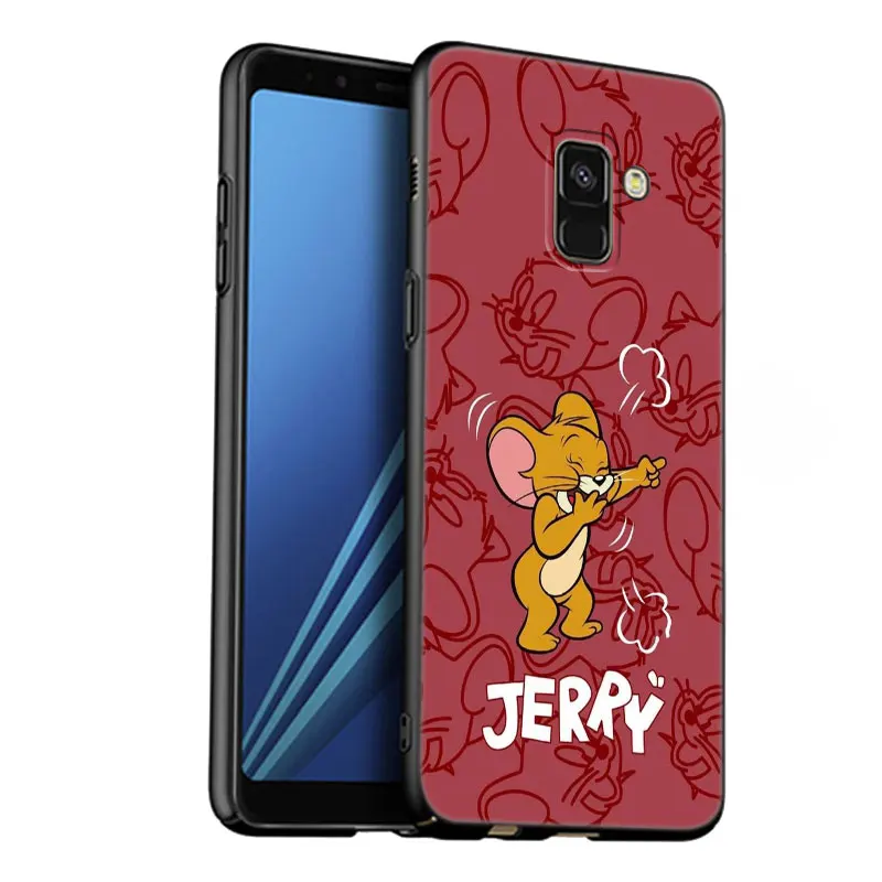 T-Tom And Jerrys Black Phone Case For Samsung Galaxy A01 A03 Core A04 A10 E A02 A05 A20 A21 A30 A50 S A6 A8 Plus A7 A9 2018