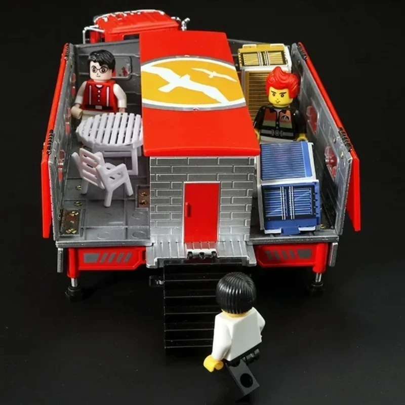 Alloy Luxury Transformation RV Car Model Funny 1:50 Deformation House Car Motor Home Car Model Toy Brithday Gift
