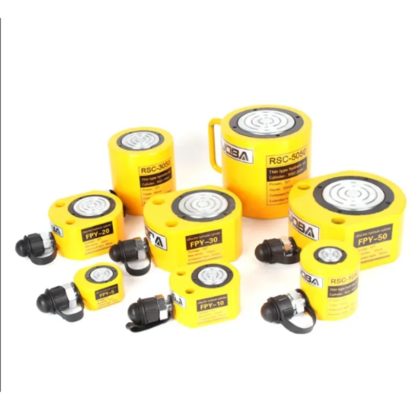 50T 100T Ultra-thin Portable Hydraulic Lifting Jack Separate Hydraulic Booster Hydrocylinder Cylinder pump top