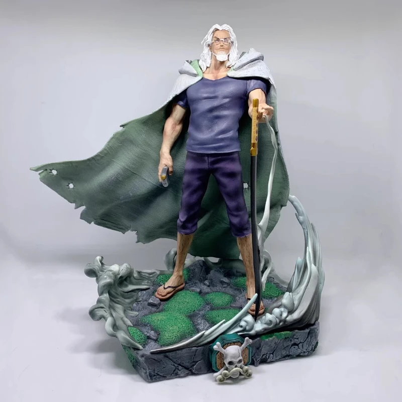 ワンピース 32cm シルバーズ・レイリー アクションフィギュア コレクタブルモデル アニメ GK おもちゃ スタチュー 剣付き 男の子向け デスクトップオーナメント