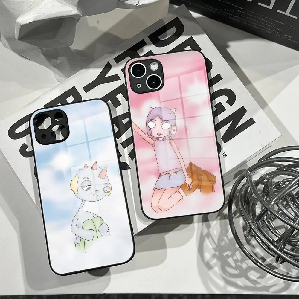Wildflower 3D Emergency Intercom Phone Case Tempered Glass Shell FOR IPhone 16ProMAX 14 12 17Pro Air 15 16 Plus 13 Pro MAX Cover