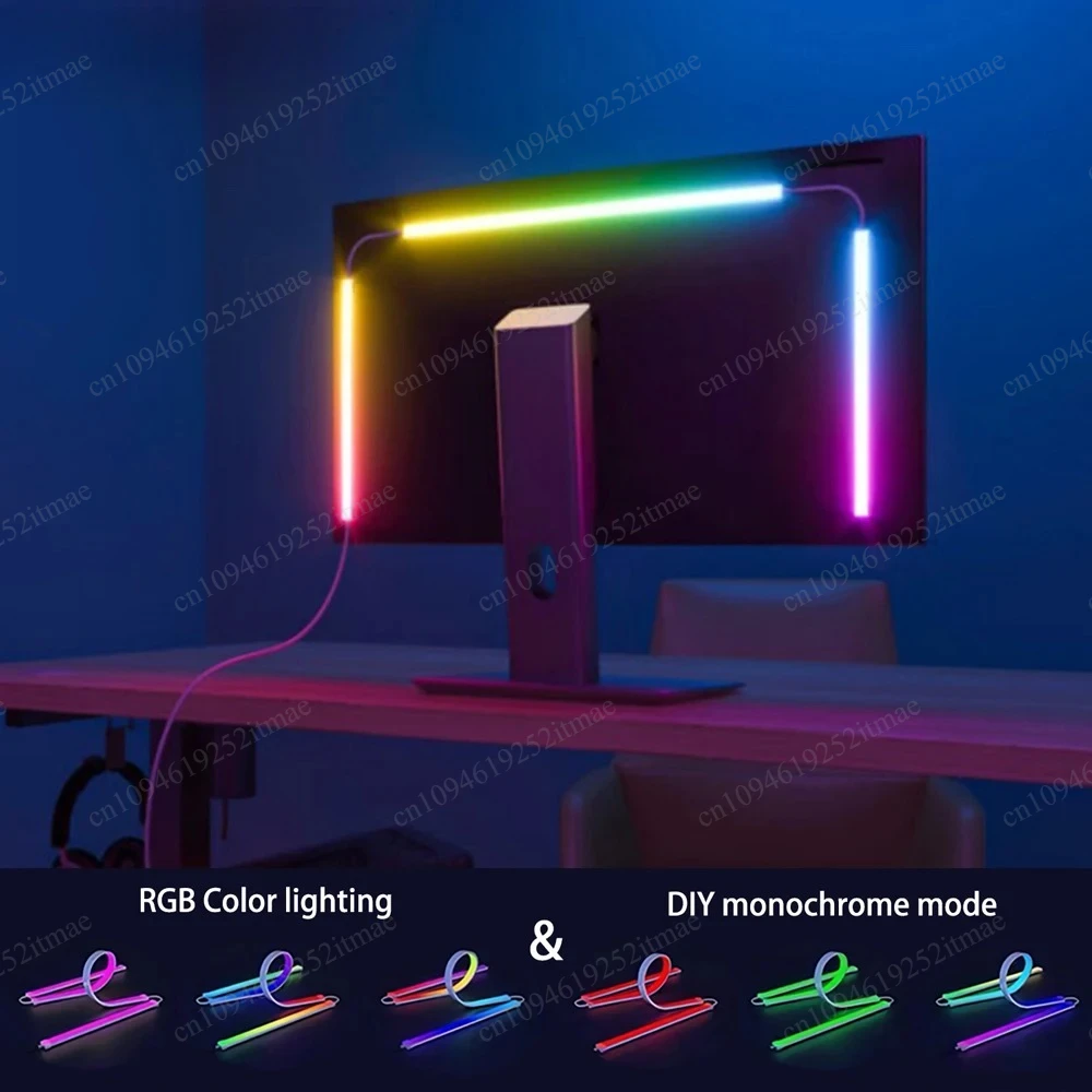 RGB Sync LED Light Strip Color Changing Backlight for Monitor Gaming Room Decor