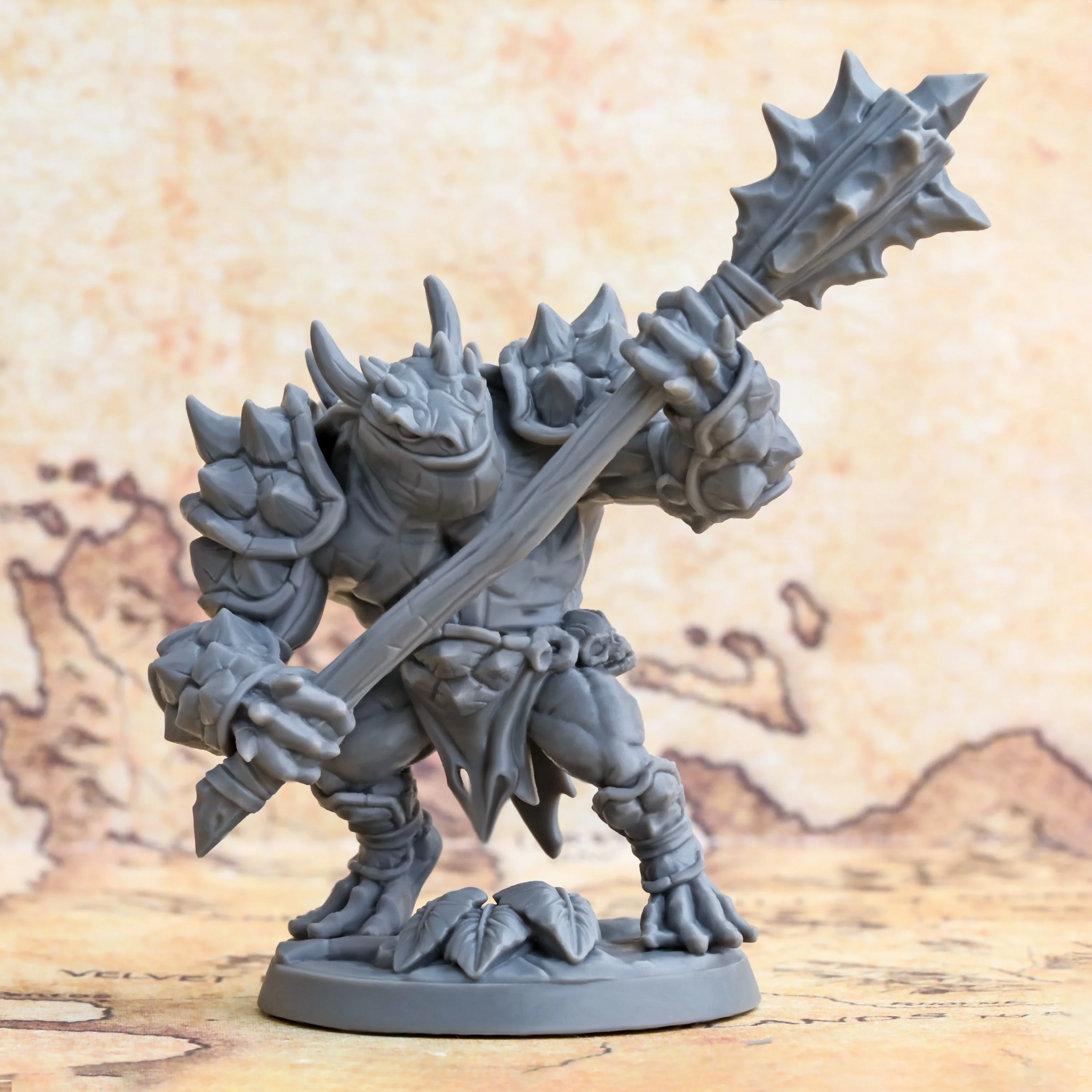 RPG Lizardfolk Warrior Miniature, Detailed Lizardfolk Character Model for TTRPG Role Play Games, Gift for Adventure Game Scenes