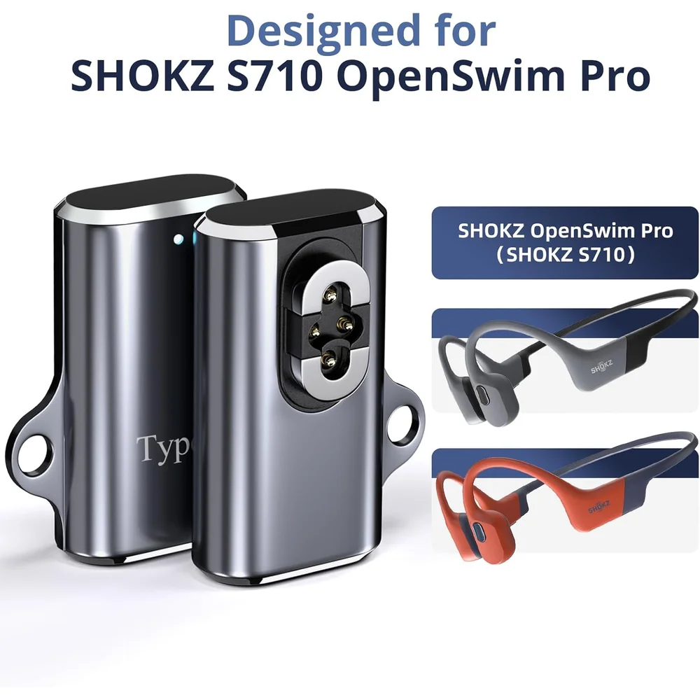 USB-C-Kabel auf magnetischen Ladeadapter für OpenSwim Pro, Typ-C-Ladegerät, kompatibel mit Shokz S710 Knochenleitungskopfhörern
