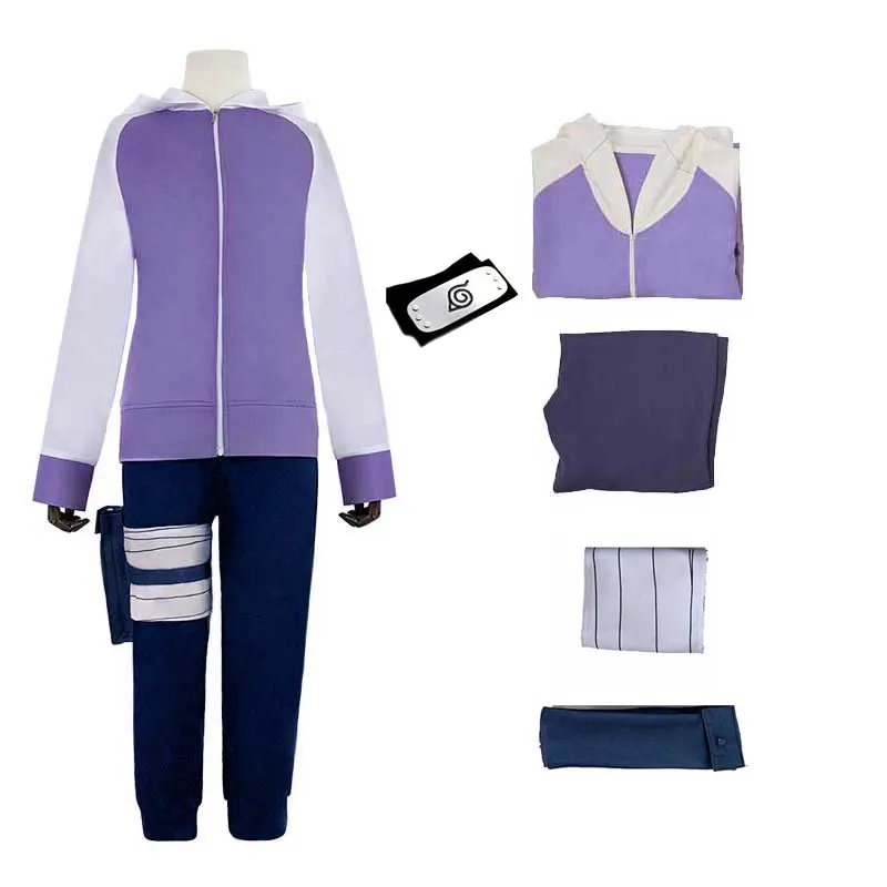 Hyuga HinMiCosplay pour femmes et filles âgées, veste à capuche, perruque, déguisement de fête d'Halloween, costume d'anime