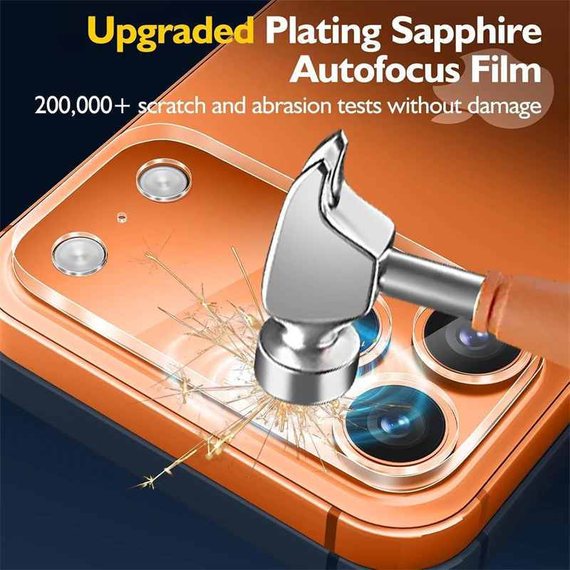 3 قطعة واقي عدسة الكاميرا من الزجاج المقسى لهاتف آيفون 17 Air 16 15 14 Pro Max Plus 13 Mini 17Air 17Pro ملحقات غطاء شفاف