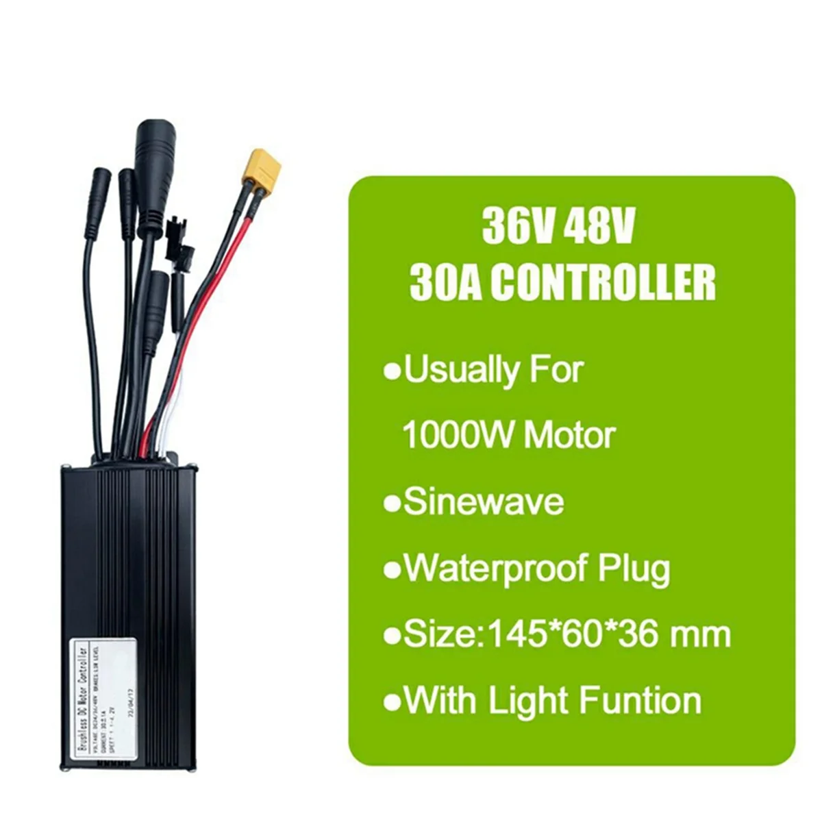 36/48V Bicycle Lithium Battery Modification Accessories 1000W 30A Three-Mode Waterproof Small Kit EN06 LCD Meter